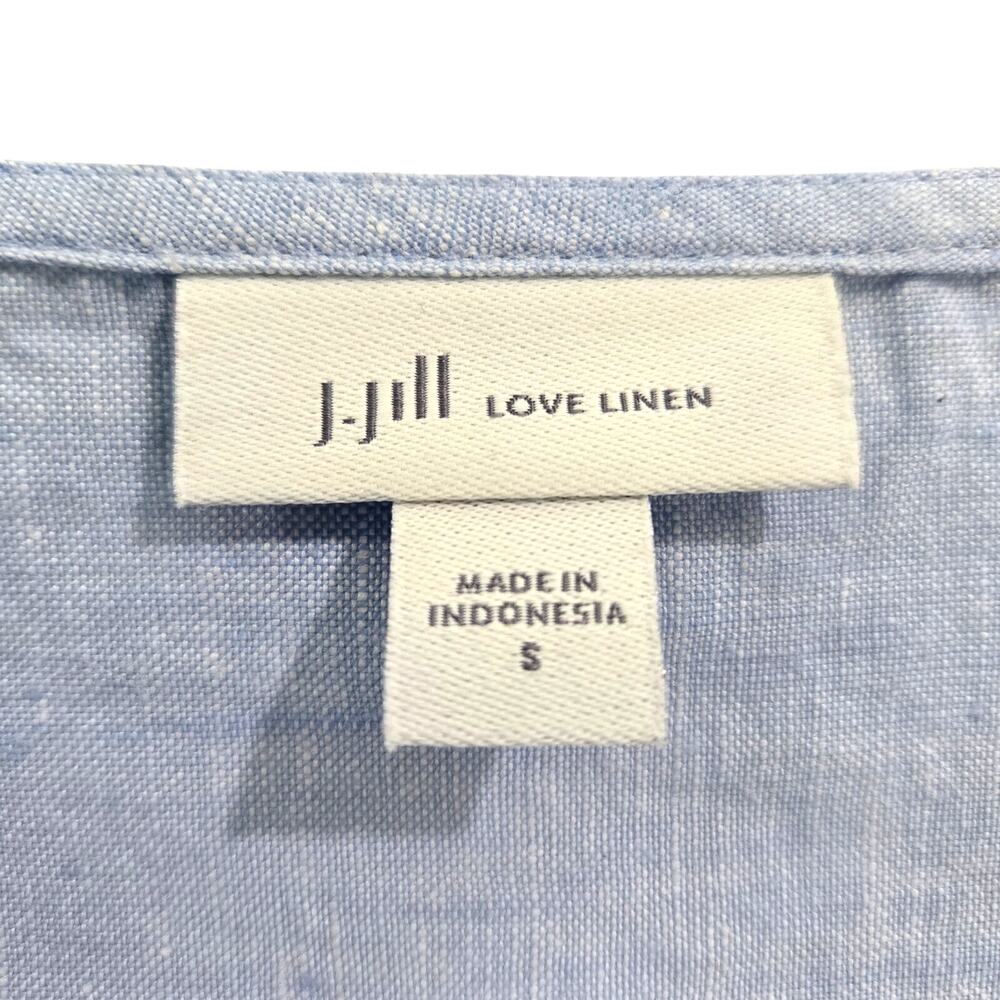 J. Jill Love Linen 100% Linen Shift Dress Red White Blue NWOT Sleeveless  #905 - Picture 4 of 11